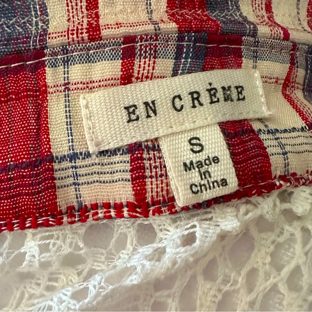 Anthropology En Crème Plaid and Flowy Cardigan Size Small (S) - Picture 6 of 7